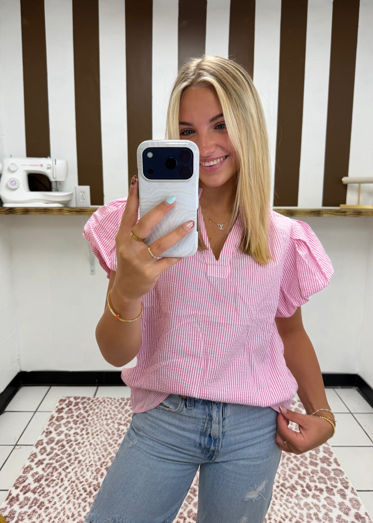 Ruffle Sleeve Blouse